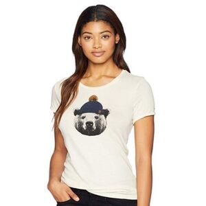 Columbia Cream T-Shirt with Bear Graphic